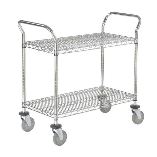 Nexel Wire Utility Cart, 2 Shelves, 800 Lb. Capacity, 36L x 18W x 38H 188704 - main